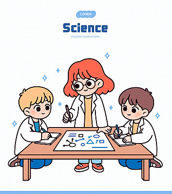 학생 손 교육 종이 과학 일러스트 도안 교실 모션 탁자 실험 형상 학습 펜 도구 실험실 동료 그림 창의성 국내일러스트 AI파일 가구 학교 관계 신체부위 필기구 파일형식 벡터