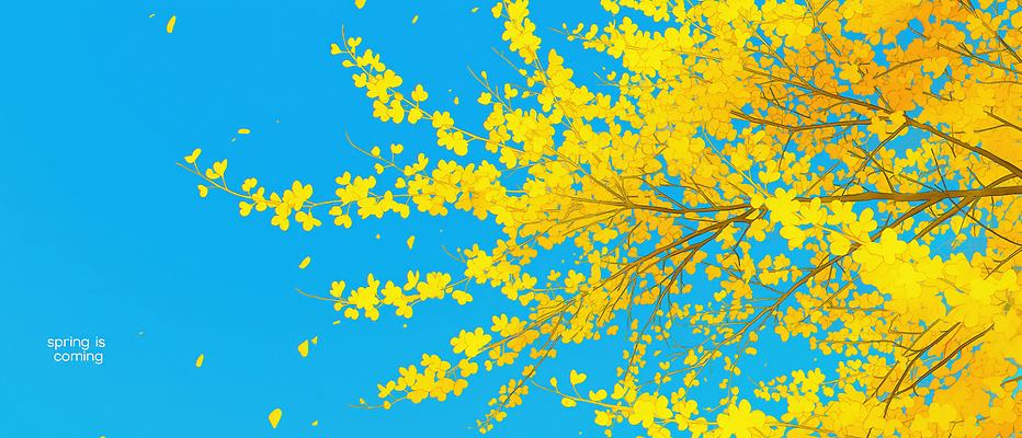 JPG 나무 식물 일러스트 자연 하늘 생명 바람 날씨 풍경 일상 햇빛 환경 봄 나뭇가지 변화 개나리 뷰티풀 국내일러스트 AI일러스트 AI콘텐츠 자연요소 계절 꽃 컨셉 라이프 태양 생태계 파일형식