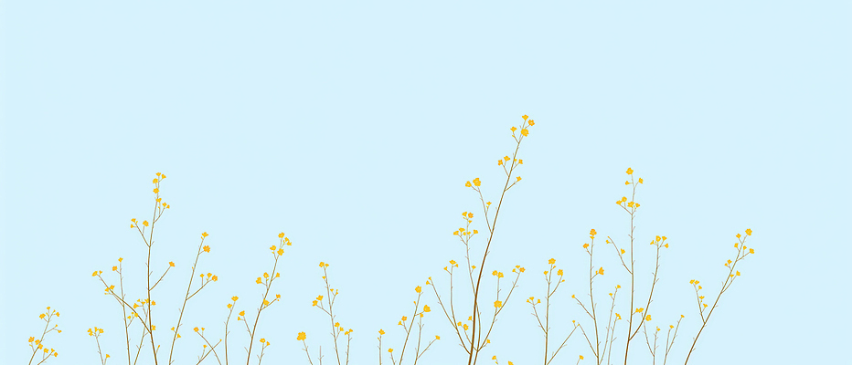 JPG 식물 줄기 컬러 백그라운드 꽃밭 일러스트 자연 하늘 생명 바람 날씨 야외 농장 환경 정원 봄 들꽃 성장 변화 산수유 국내일러스트 AI일러스트 AI콘텐츠 자연요소 계절 꽃 컨셉 농업 생태계 파일형식