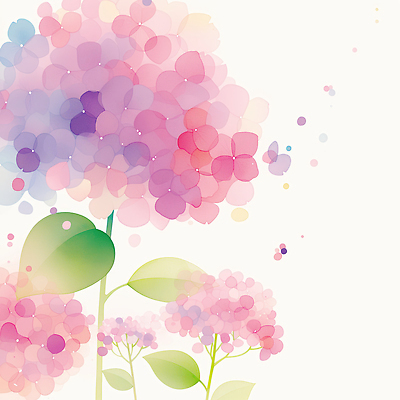 JPG 모양 식물 꽃 분홍색 컬러 잎 일러스트 자연 생명 수채화 장식 여름 햇빛 환경 정원 보라색 봄 부드러움 조화 뷰티풀 국내일러스트 AI일러스트 AI콘텐츠 계절 태양 감각 생태계 파일형식