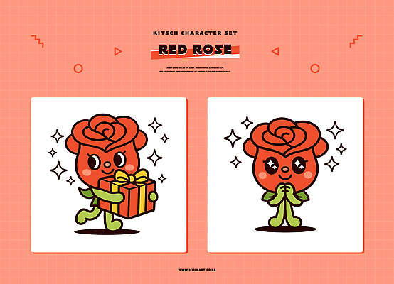 캐릭터 디자인 행복 감정 컬러 일러스트 선물 사랑 장미 걷기 귀여움 기도 축하 표현 그림 장면 손모으기 키치 일러캐릭터 AI파일 꽃 컨셉 모션 손짓 파일형식 벡터