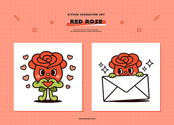 캐릭터 기호 디자인 행복 감정 문화 컬러 백그라운드 일러스트 선물 사랑 친구 장미 하트 표현 편지 그림 키치 일러캐릭터 AI파일 모양 문자 꽃 컨셉 관계 파일형식 벡터