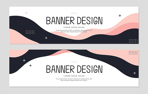 모양 도형 템플릿 디자인 배너 배너템플릿 가로배너 컬러 패턴 곡선 텍스트 그래픽 검은색 현수막 배열 레이아웃 웹디자인 파스텔톤 스타일 배너세트 AI파일 선 무늬 가로 세트 파일형식 벡터
