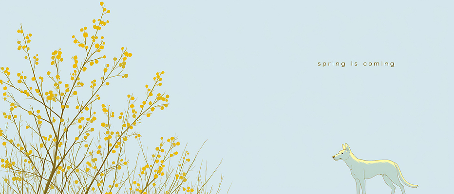 JPG 나무 동물 계절 꽃 일러스트 자연 하늘 생명 사람 풍경 잔디 초록색 노란색 새싹 환경 봄 들꽃 개 강아지 청록색 기온 목가 국내일러스트 식물 컬러 포유류 날씨 반려동물 생태계 파일형식