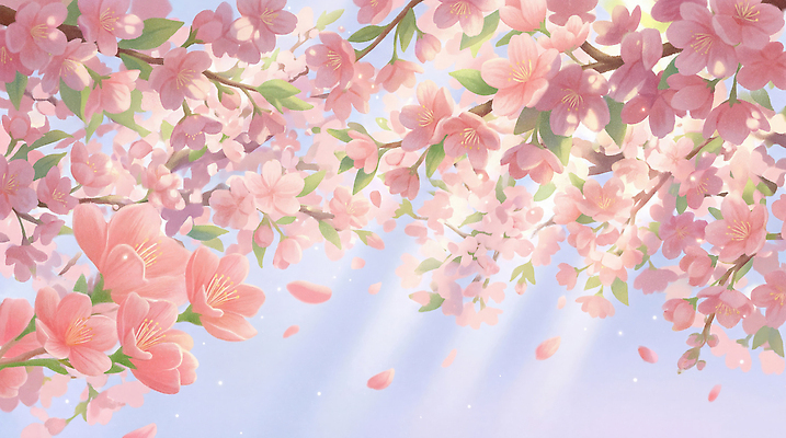 JPG 나무 꽃잎 꽃 감정 일러스트 자연 하늘 한국 풍경 이벤트 일상 햇빛 정원 봄 산책 벚꽃 시간 꽃구경 만개 뷰티풀 국내일러스트 AI일러스트 AI콘텐츠 식물 계절 아시아 휴식 라이프 태양 생태계 파일형식