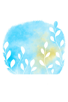 JPG 모양 식물 디자인 실루엣 예술 선 컬러 백그라운드 일러스트 자연 추상 수채화 그래픽 파란색 노란색 봄 흰색 표현 배열 그림 국내일러스트 AI일러스트 AI콘텐츠 계절 무늬 촬영기법 생태계 파일형식