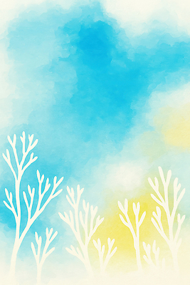 JPG 모양 나무 디자인 예술 컬러 백그라운드 일러스트 자연 하늘 추상 수채화 풍경 파란색 빛 노란색 봄 흰색 그림 질감 조화 국내일러스트 식물 계절 무늬 생태계 파일형식