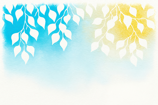 JPG 식물 디자인 컬러 백그라운드 잎 일러스트 자연 벽지 미술 장식 파란색 노란색 표현 배열 그림 화사함 단순화된 창의성 국내일러스트 AI일러스트 AI콘텐츠 컨셉 문화예술 생태계 파일형식