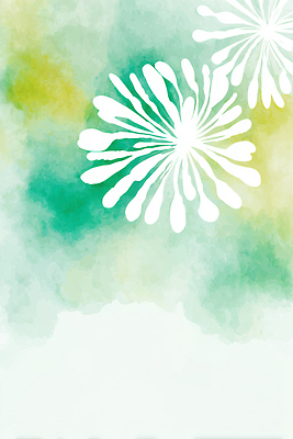 JPG 모양 디자인 꽃 예술 컬러 백그라운드 패턴 일러스트 자연 추상 수채화 장식 초록색 노란색 물감 흰색 그림 질감 색채 창작 국내일러스트 AI일러스트 AI콘텐츠 식물 무늬 미술도구 생태계 파일형식