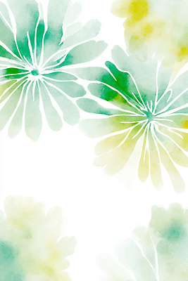 JPG 디자인 꽃잎 꽃 예술 컬러 백그라운드 잎 패턴 일러스트 자연 추상 수채화 장식 초록색 노란색 물감 그림 장면 창작 국내일러스트 AI일러스트 AI콘텐츠 식물 무늬 미술도구 생태계 파일형식