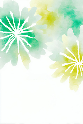 JPG 식물 디자인 꽃잎 꽃 예술 컬러 백그라운드 잎 패턴 일러스트 자연 추상 수채화 밝음 장식 초록색 여름 노란색 화려 그림 대칭 국내일러스트 AI일러스트 AI콘텐츠 계절 컨셉 무늬 생태계 파일형식