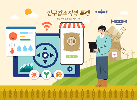 식물 과학 일러스트 풍경 전자제품 농작물 환경 자료 기계 흙 발전 농부 지역 풍력기 인구 정부정책 프로그램 스마트팜 국내일러스트 AI파일 직업 컨셉 농업 농장 풍력에너지 정책 파일형식 벡터