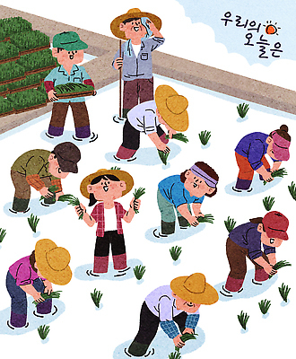 자연요소 직업 계절 산업 아시아 농업 모션 곡류 숙이기 태양 생태계 파일형식 벼 논 농사 여름 햇빛 사람 전통 한국 심기 작업 모임 고개숙이기 자연 수확 물 농부 PSD 국내일러스트 일러스트