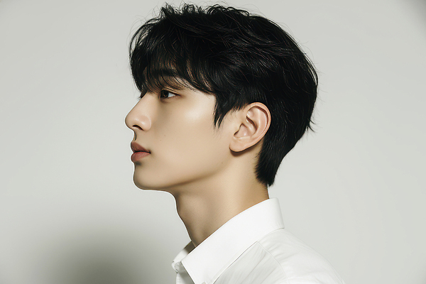 JPG 모델 편집이미지 헤어스타일 패션 남자 백그라운드 셔츠 앞모습 옆모습 흰색 의료성형뷰티 스타일 편집실사 AI인물포토 AI콘텐츠 뷰포인트 컬러 상의 사람 CG 파일형식 AI포토