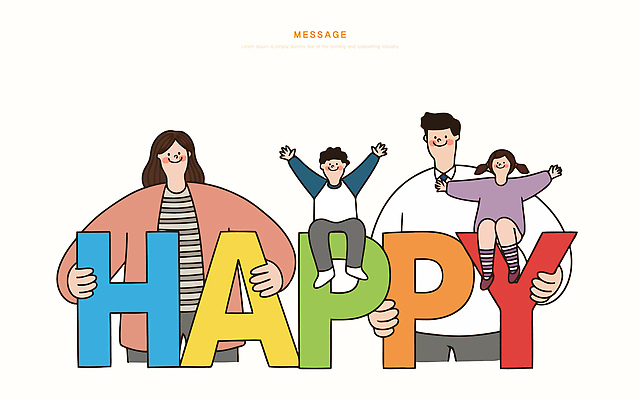 문자 행복 어린이 컬러 포즈 일러스트 가족 모션 함께함 표정 사랑 웃음 성인 일상 부모 기쁨 모임 자녀 휴일 장면 소통 국내일러스트 AI파일 감정 컨셉 관계 사람 라이프 파일형식 벡터