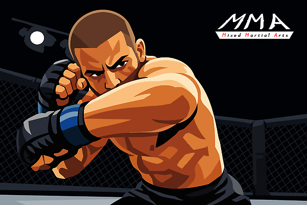 포즈 일러스트 운동선수 기술 경기 힘 경쟁 주먹 격투기 무도 반지 수비 군중 공격 집중 연습 전략 인내 절제 종합격투기 국내일러스트 AI파일 스포츠 컨셉 장신구 모션 사람 파일형식 벡터