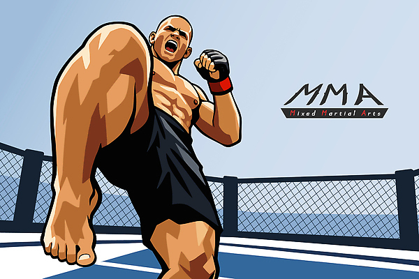 감정 스포츠 컨셉 장신구 모션 건강 운동 격투기 파일형식 벡터 종합격투기 운동선수 킥 연습 반지 체육관 스파링 무도 근육 전략 경쟁 기술 자신감 헬스 힘 AI파일 일러스트 국내일러스트