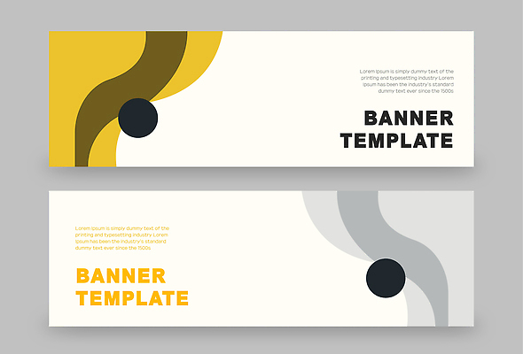 템플릿 디자인 배너 배너템플릿 컬러 그래픽 노란색 검은색 회색 모던 단순화된 시각디자인 웹디자인 조합 AI파일 파일형식 벡터