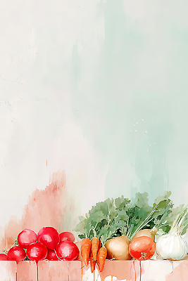 JPG 계절 컬러 백그라운드 토마토 채소 일러스트 식재료 자연 고추 탁자 양파 건강 요리 농장 환경 주방 식사 당근 신선 배열 준비 국내일러스트 AI일러스트 AI콘텐츠 가구 농업 뿌리채소 생태계 파일형식