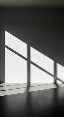 JPG 모양 편집이미지 선 벽 무늬 창문 조명 바닥 실내 그림자 빛 공간 단순화된 편집실사 AI포토 AI콘텐츠 내부 CG 파일형식