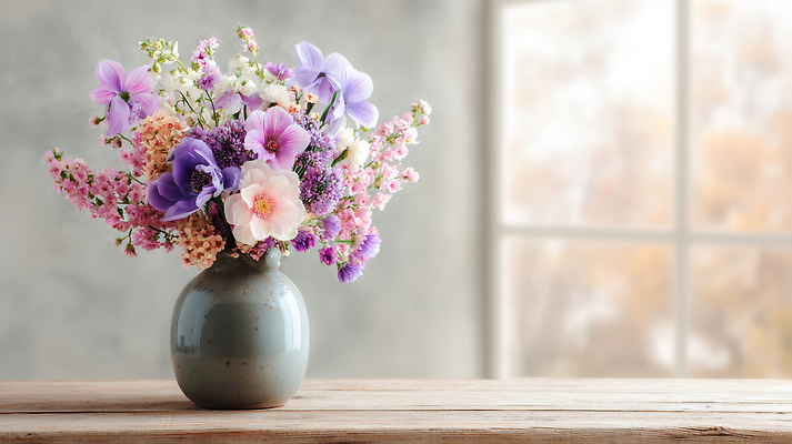 JPG 식물 편집이미지 꽃 컬러 꽃다발 창문 가정 탁자 조명 실내 장식 여름 인테리어 봄 생화 편집실사 AI포토 AI콘텐츠 디자인 계절 가구 내부 CG 파일형식