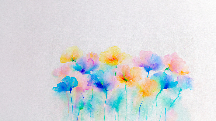 JPG 디자인 꽃 예술 벽 컬러 일러스트 색연필 수채화 물감 그리기 작업실 공예 그림 그림도구 상상력 창의성 국내일러스트 AI일러스트 AI콘텐츠 식물 모션 학용품 취미 미술도구 파일형식