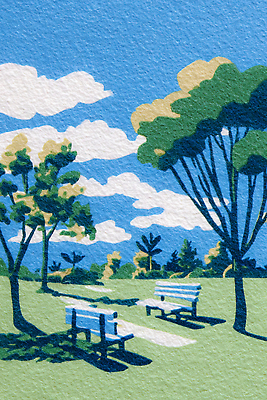 식물 계절 공공시설 감정 다수 의자 모션 사람 라이프 생태계 파일형식 공원 벤치 나무 하늘 잔디 걷기 풍경 자연 여유 컬러 여름 일상 조경 여러명 연결 JPG 국내일러스트 일러스트