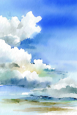 컬러 파란색 미술도구 감각 생태계 파일형식 하늘 수채화 풍경 자연 그림 예술 하늘색 물감 창조 백그라운드 부드러움 모양 표현 JPG 국내일러스트 일러스트