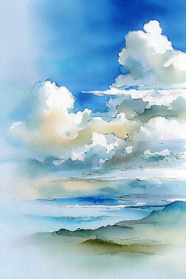 주간 자연요소 컬러 문화예술 미술도구 그림 생태계 파일형식 하늘 풍경 자연 파란색 산 수채화 수평선 물감 예술 표현 풍경화 대기 미술 아침 JPG 국내일러스트 일러스트