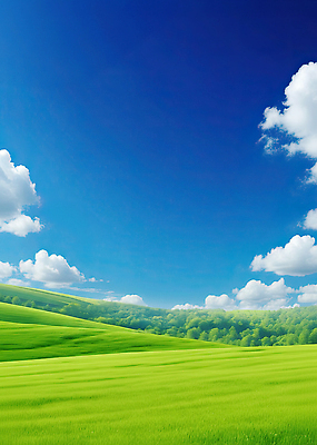 JPG 편집이미지 자연 하늘 날씨 풍경 잔디 초원 초록색 여름 파란색 햇빛 농장 언덕 긴장 편집실사 AI컴퓨터그래픽 AI콘텐츠 식물 계절 감정 컬러 농업 태양 CG 생태계 파일형식