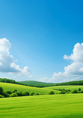 JPG 나무 식물 편집이미지 사계절 자연 하늘 풍경 초원 초록색 파란색 햇빛 원근감 대기 평원 편집실사 AI컴퓨터그래픽 AI콘텐츠 계절 뷰포인트 컬러 태양 CG 생태계 파일형식