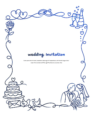 디자인 커플 꽃 결혼 라인일러스트 일러스트 결혼식 잔 사랑 이벤트 장식 케이크 축제 로맨틱 축하 샴페인 그림 초대장 국내일러스트 AI파일 식물 식기 감정 컨셉 관계 디저트 카드_감사 주류 파일형식 벡터