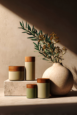 JPG 나무 식물 편집이미지 디자인 컬러 자연 탁자 조명 장식 인테리어 꽃병 화장품 오브젝트 스킨케어 편집실사 AI포토 AI콘텐츠 꽃 가구 뷰티 CG 생태계 파일형식