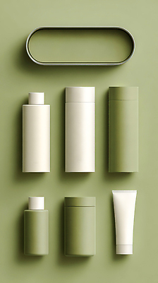 JPG 모양 편집이미지 디자인 컬러 백그라운드 초록색 화장품 뚜껑 상품 크기 저장 심플 일렬 튜브 스킨케어 용량 편집실사 AI포토 AI콘텐츠 뷰티 CG 파일형식