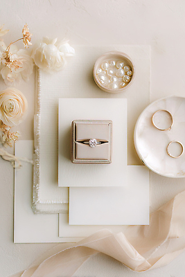 JPG 편집이미지 디자인 꽃 결혼 탁자 결혼식 장식 상자 고급 배열 오브젝트 예물 결혼반지 카피스페이스 편집실사 AI포토 AI콘텐츠 식물 가구 컨셉 이벤트 공백 반지 CG 파일형식