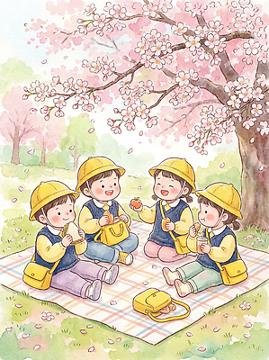 JPG 나무 어린이 가방 일러스트 모션 자연 디저트 바닥 초원 친구 소풍 노란색 사각형 식사 봄 유치원 유치원생 모임 벚꽃 체험학습 즐거움 Picnic 국내일러스트 AI일러스트 AI콘텐츠 도형 식물 잡화 계절 교육 꽃 감정 음식 컬러 관계 사람 야외활동 체험 생태계 파일형식