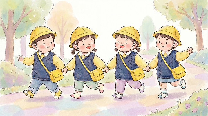 JPG 나무 공원 감정 길 어린이 컬러 일러스트 가족 모션 놀이 하늘 웃음 풍경 걷기 손잡기 산책 유치원 유치원생 체험학습 즐거움 아동복 국내일러스트 AI일러스트 AI콘텐츠 식물 옷 공공시설 교육 관계 휴식 표정 사람 체험 파일형식