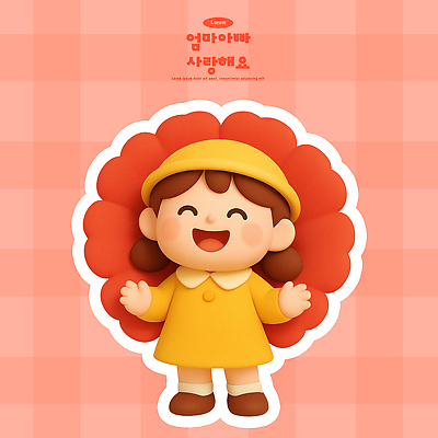 여자 교육 꽃 감정 어린이 컨셉 표정 사람 3D 5월 파일형식 소녀 웃음 백그라운드 도형 행복 밝은색 캐릭터 디자인 귀여움 편집3D 편집이미지 PSD 카네이션 유치원생 유치원 가정의달