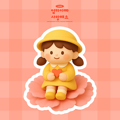 모양 식물 옷 교육 꽃 감정 어린이 컬러 모션 사람 신체부위 3D 5월 확인 파일형식 아기 하트 노란색 드레스 백그라운드 분홍색 체크표시 사랑 장면 앉기 손 들기 편집3D 편집이미지 PSD 카네이션 유치원생 유치원 가정의달