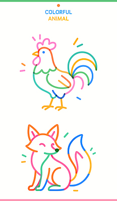 동물 캐릭터 디자인 행복 어린이 예술 컬러 라인일러스트 일러스트 표현 닭 화려 그리기 즐거움 그림 여우 동물그림 창의력 국내일러스트 AI파일 감정 컨셉 포유류 모션 조류 사람 파일형식 벡터