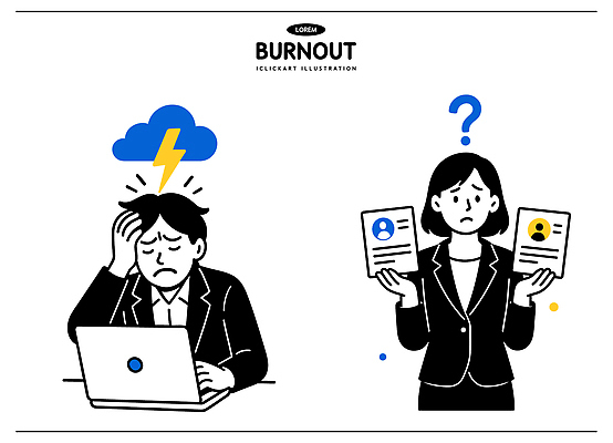 여자 남자 감정 일러스트 스트레스 직장 대화 일상 마음 작업 직장인 감각 작업장 무서움 불안 집중 고민 문제 심리 우울감 번아웃증후군 국내일러스트 AI파일 직업 산업 컨셉 회사 말하기 사람 라이프 사회이슈 파일형식 벡터