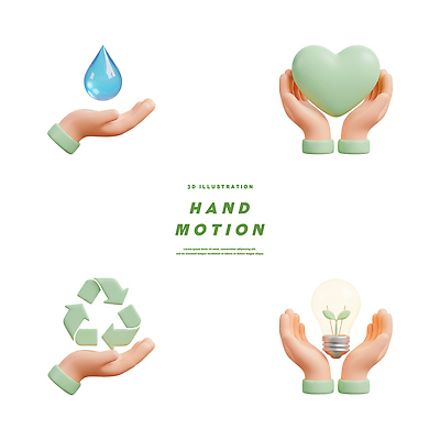 PSD 편집이미지 손 디자인 상징 포즈 전구 자연 아이디어 사랑 손짓 그래픽 환경 재활용 물방울 하트 표현 에코 편집3D 모양 감정 컨셉 모션 신체부위 3D 친환경 생태계 파일형식