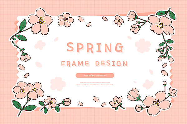 디자인 계절 꽃 예술 분홍색 컬러 백그라운드 일러스트 봄꽃 모션 자연 프레임 그래픽 장식 봄 소프트웨어 창의력 창작 국내일러스트 AI파일 식물 생태계 파일형식 벡터