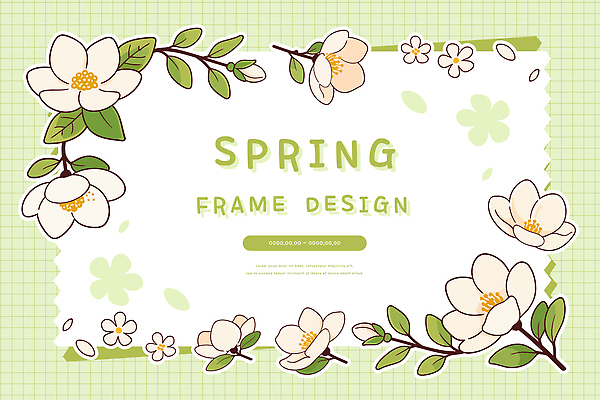 식물 편집 디자인 꽃 예술 컬러 백그라운드 패턴 일러스트 자연 프레임 그래픽 장식 봄 그림 이미지 창의성 스타일 국내일러스트 AI파일 계절 무늬 생태계 파일형식 벡터
