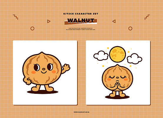 캐릭터 디자인 감정 컬러 백그라운드 일러스트 상상 한국 표정 웃음 태양 디지털 기도 즐거움 오브젝트 호두 일러캐릭터 AI파일 자연요소 아시아 견과류 파일형식 벡터