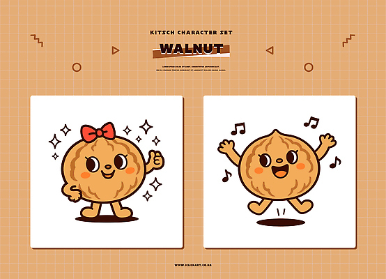 캐릭터 디자인 감정 리본 컬러 일러스트 모션 창조 웃음 그래픽 세트 표현 춤 즐거움 호두 일러캐릭터 AI파일 문화예술 표정 견과류 파일형식 벡터