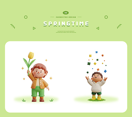 PSD 편집이미지 꽃잎 꽃 행복 어린이 컬러 모션 자연 놀이 소년 초원 봄 튤립 즐거움 꽃가루 편집3D 식물 계절 남자 감정 사람 3D 가루 생태계 파일형식