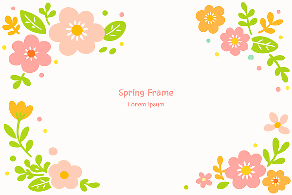 식물 손글씨 디자인 꽃 예술 컬러 꽃다발 백그라운드 잎 일러스트 자연 프레임 그래픽 장식 봄 벚꽃 색채 카피스페이스 국내일러스트 AI파일 계절 공백 생태계 파일형식 벡터