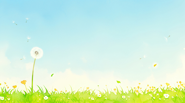 자연요소 식물 계절 꽃 바람 날씨 표정 민들레 생태계 파일형식 하늘 초원 자연 꽃밭 봄 여름 컬러 풍경 산들바람 생명 미소 땅 화초 JPG 국내일러스트 일러스트 잎 민들레홀씨