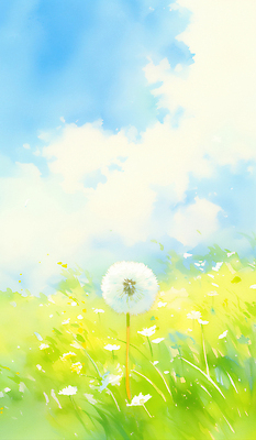 JPG 식물 꽃 잎 일러스트 자연 하늘 생명 바람 풍경 초원 일상 초록색 여름 봄 들꽃 저녁 민들레 민들레홀씨 뷰티풀 국내일러스트 자연요소 계절 컬러 날씨 라이프 야간 생태계 파일형식